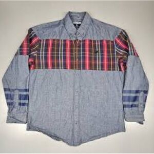 Large staple button up flannel